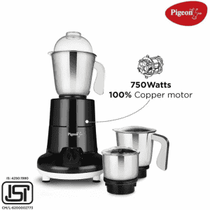 Pigeon ‎Especial Mixer Grinder | 750 W  | 3 Jars | Grey