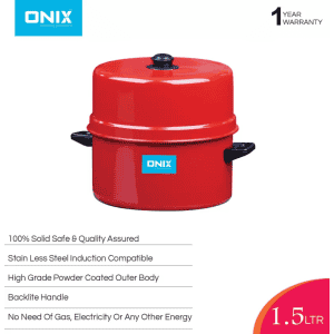 Onix Choodarapetty Aluminium Steamer |  OCP 1L5 | 1.5 L | Red