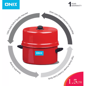 Onix Choodarapetty Aluminium Steamer |  OCP 1L5 | 1.5 L | Red