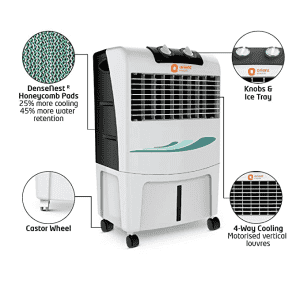 Orient Electric Smartcool Air Cooler | CP1601H DX | 16 L | Room/Personal | White