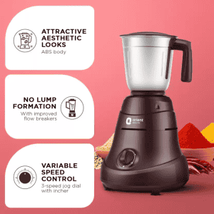 ORIENT POWER MIXER | MGPM75C3 | 750W | 3 Jars | CHOCOLATE