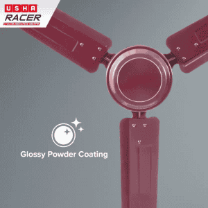 USHA Racer Ceiling Fan | Ultra High Speed  | 3 Blade | 1200 mm | Rich Brown