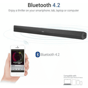 Portronics Sound Slick II 40 W Bluetooth Soundbar  | Black, Stereo Channel