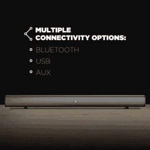boAt Aavante Bar 1200 80 W Bluetooth Soundbar | Premium Black, 2.1 Channel