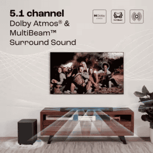 JBL Bluetooth Soundbar 500 Pro | Dolby Atmos | Wireless 3D Surround | 590 W | 5.1 Channel | Black | JBLBAR500PROBLKIN RS