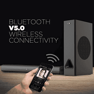 boAt Aavante Bar 1250 80 Watt 2.1 Channel Wireless Bluetooth Soundbar | Premium Black