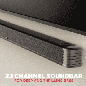 boAt Aavante Bar 1800 with Wireless Subwoofer 120 W Bluetooth Soundbar | Premium Black, 2.1 Channel