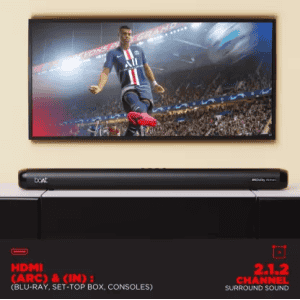 boAt Aavante Bar 4000DA With Dolby Atmos 3D 200 W Bluetooth Soundbar | Premium Black, 2.1 Channel