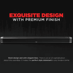 boAt Aavante Bar 1800 with Wireless Subwoofer 120 W Bluetooth Soundbar | Premium Black, 2.1 Channel