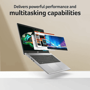 Acer Aspire 3 AMD Ryzen 5 7520U Quad-Core Processor | 15.6 inches | Thin and Light Laptop | A315-24 | 8 GB/ 512 GB SSD/ Windows 11 Home/ MS Office |  Pure Silver