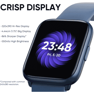 DIZO Watch D Sharp Smart Watch | 1.75 inch | Blue Strap