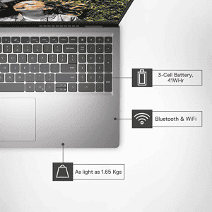 Dell Inspiron 3520 Laptop | D560885WIN9S | 15.6 | Intel i5-1235U, 8GB, 512GB SSD | Win 11 + MSO'21, Backlit KB | Silver