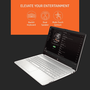 HP Laptop | 15s- eq2213AU |15.6 inch | AMD Ryzen 3 5300U | 8GB RAM/512 GB SSD/AMD Radeon Graphics/Win 11 | Natural Silver