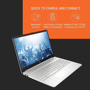 HP Laptop | 15s- eq2213AU |15.6 inch | AMD Ryzen 3 5300U | 8GB RAM/512 GB SSD/AMD Radeon Graphics/Win 11 | Natural Silver