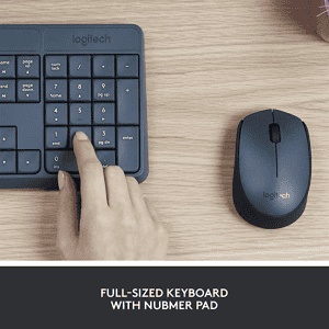 Logitech Wireless Keyboard and Mouse |  MK235 | Black