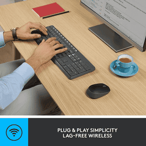 Logitech Wireless Keyboard and Mouse |  MK235 | Black