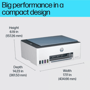 HP Smart Tank 585 All-in-One Multi-function WiFi Color Inkjet Printer  | Grey White