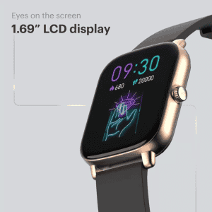 Noise Icon Buzz Smart Watch | 1.69 inch | Midnight Gold Strap