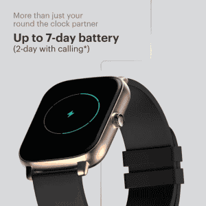 Noise Icon Buzz Smart Watch | 1.69 inch | Midnight Gold Strap