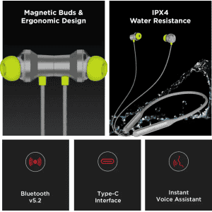 boAt Rockerz Bluetooth Headset | Moon Grey | 333ANC