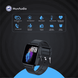 MuvAudio Muvtrend Smartwatch | Black Strap