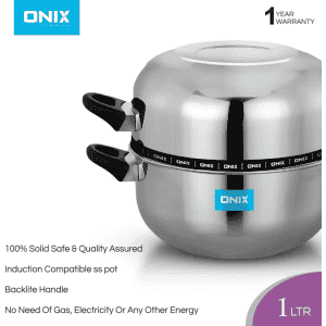 Onix OCP SS Choodarapetty | 1 L |  Stainless Steel Steamer