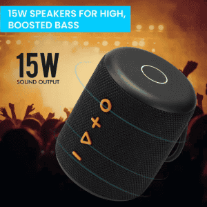 Portronics Sound Drum Plus  Bluetooth Speaker | 15 W | Black
