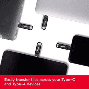 SanDisk Ultra Dual Drive Go USB Type C Pendrive for Mobile | 256GB | Black