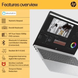 HP Ryzen 5 Quad Core 7520U | 8 GB/512 GB SSD | 15-fc0028AU | 15.6 Inch | Natural Silver