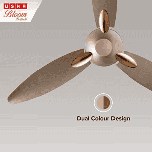 Usha Bloom Daffodil Goodbye Dust Ceiling Fan | 1250mm |  Sparkle Golden and Brown