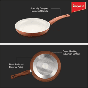 IMPEX PEARL 2040 Non-stick Fry Pan | 20 cm diameter |  3 L capacity | Ceramic