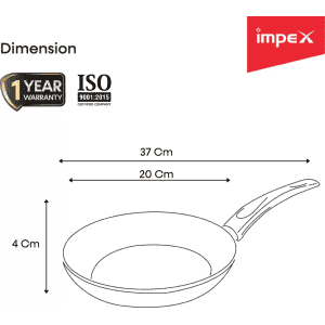 IMPEX PEARL 2040 Non-stick Fry Pan | 20 cm diameter |  3 L capacity | Ceramic
