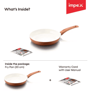 IMPEX PEARL 2040 Non-stick Fry Pan | 20 cm diameter |  3 L capacity | Ceramic