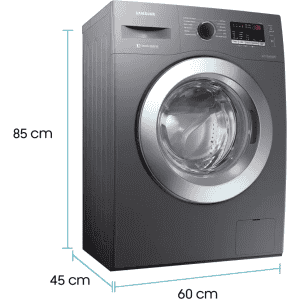 SAMSUNG WW66R22EK0X/TL | Fully Automatic Front Load Washing Machine | In-built Heater | 6.5 kg | Grey