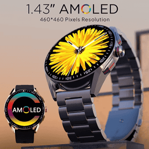 Fire-Boltt Invincible Smart  Watch | 1.43 inch | Gold Black