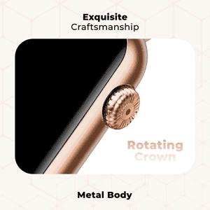 Fire-Boltt Dawn Girls Smartwatch | Rectangle 1.47" | Gold Dawn