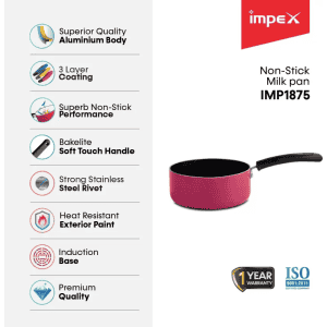 Impex Aluminium Milk Pan | 18 cm | 1.5 L