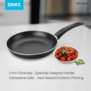 Onix Non Stick Fry Pan | OFP 2442 | 24 cm diameter with Lid | Aluminium