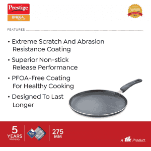 Prestige Omega Select Plus Non-stick Omni Tawa | 27.5 cm diameter | Aluminium