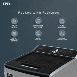 IFB  TL-SLBS Fully Automatic Top Load Washing Machine with In-built Heater | 9 kg |  Silver
