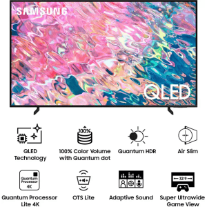 SAMSUNG Q60BAKL Smart Tizen TV | 55 inch | QA55Q60BAKLXL | QLED Ultra HD (4K) | Black