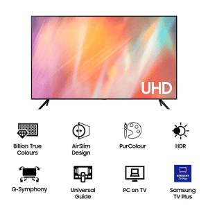 Samsung 4K Ultra HD Smart LED TV UA55AU7500KLXL | 55 inches | Black