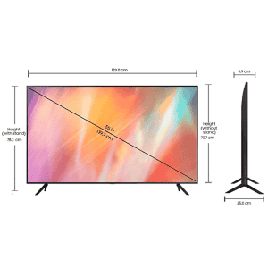 Samsung 4K Ultra HD Smart LED TV UA55AU7500KLXL | 55 inches | Black