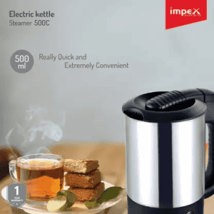 IMPEX STEAMER 500C Electric Kettle | 0.5 L | Silver