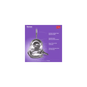 IMPEX Serene Triply 2Pcs Induction Bottom Cookware Set (Kadhai pan ,Fry pan) | Stainless Steel
