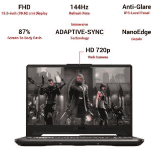 ASUS TUF GAMING A15 Ryzen 7 Octa Core 4800H | 16 GB/512 GB SSD/Windows 11 Home/4 GB Graphics | FA506ICB-HN075W | Graphite Black