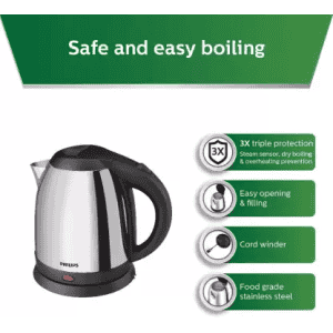 PHILIPS HD-9303/02 Electric Kettle | 1.2 L | Black