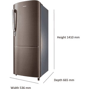 SAMSUNG 223 L Direct Cool Single Door 3 Star Refrigerator | Luxe Brown |  RR24C2723DX/NL
