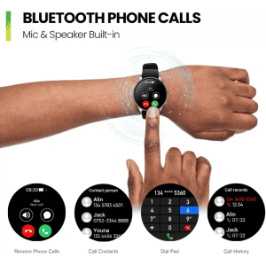 AMAZFIT POP 3R Smart Watch | 1.43" | Black Premium Strap