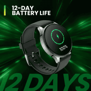 AMAZFIT POP 3R Smart Watch | 1.43" | Black Premium Strap